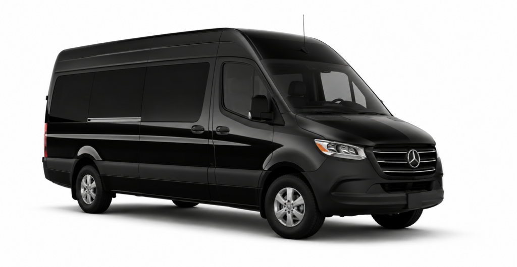 Luxury Mercedes Benz Sprinter chauffeur van service in Miami by VIP Mega Limo